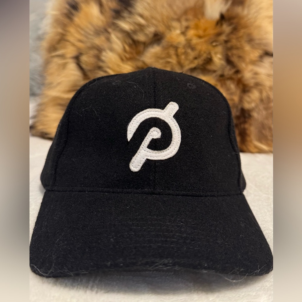 Peleton One Size Black Wool Ball Cap Hat Red Label